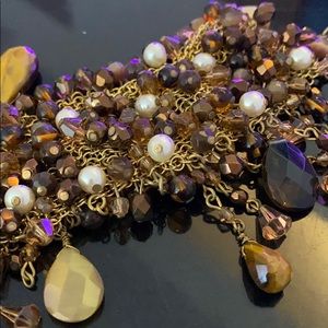 Brown beaded bracelet